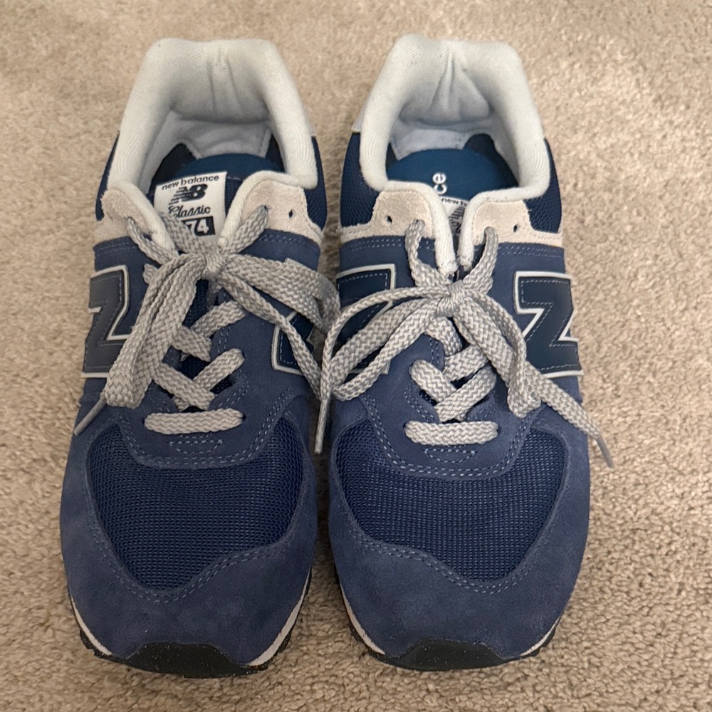 New Balance Kids Navy and Gray Sneakers